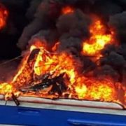 Kebakaran Speedboat Dua Orang Terbakar