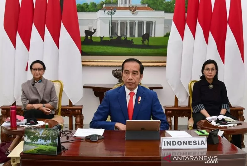 Presiden Jokowi Ikuti KTT LB G20 Dari Istana Bogor