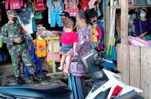 Pasar Rakyat Oransbari Sasaran Pendisiplinan Protokol Kesehatan Koramil Ransiki