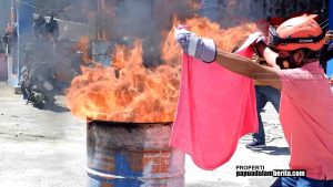 Silaturahim Basarnas – Jurnalis Manokwari, Ini Cara Padam Api dengan Handuk Basah