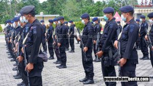 Polda Papua Barat Geser 100 Personil Brimob BKO Bali ke Kabupaten Bintuni  Amankan Pilkada