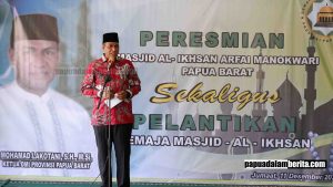 Wakil Gubernur Papua Barat Resmikan Masjid Al Ikhsan Arfai Manokwari