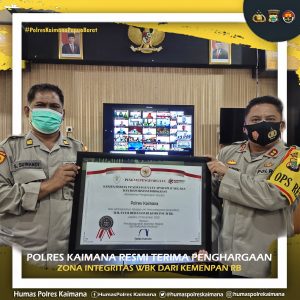 Polda Papua Barat Berikan Apresiasi Atas Prestasi Polres Kaimana Terima WBK
