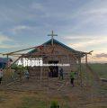 Umat Katolik Tomage Bangun Gereja secara Swadaya