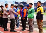 Kapolri Pimpin Apel Ojol Kamtibmas di Jabar: Bersatu Padu Jaga Keamanan