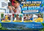 Dampak El Nino, Kapolres Fakfak Pimpin Penyaluran 6.600 Liter Air Bersih